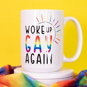 COPY - Pride Coffee Mugs 🌈 "Woke Up" 12oz or 15oz